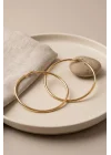 Mey İthalat® 316L Çelik Gold Renk 66 mm Halka Küpe