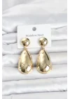 Mey İthalat® 316L Çelik Gold Renk Damla Model Kadın Küpe