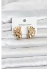Mey İthalat® 316L Çelik Gold Renk Vintage Model Kadın Küpe