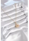 Mey İthalat® 316L Çelik Gold Renk Zirkon Taşlı Kuğu Model Kadın Kolye