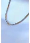 Mey İthalat® 316L Çelik Mix Renk Kalın Zincir Model Erkek Kolye