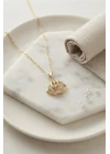 Mey İthalat® 316L Çelik Zincir Gold Renk Crown Model Kolye