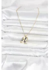 Mey İthalat® 316L Çelik Zincir Gold Renk Dolphin Model Kadın Kolye