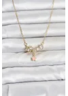 Mey İthalat® 316L Çelik Zincir Gold Renk Yıldız Model Kadın Kolye