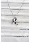 Mey İthalat® 316L Çelik Zincir Gümüş Renk Dolphin Model Kadın Kolye
