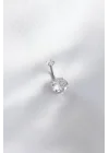 Mey İthalat® 316L Cerrahi Çelik Zirkon Taşlı Kadın Göbek Piercing