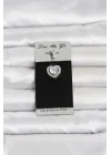 Mey İthalat® 316L Cerrahi Çelik Zirkon Taşlı Kalp Model Göbek Piercing