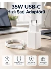 Mey İthalat® 35W USB-C Hızlı Şarj Adaptörü Type-C to C Kablo Seti