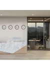 Mey İthalat® 36 cm 4’lü Dünya Saatleri Kırmızı