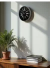 Mey İthalat® 36 cm Dekoratif Gri Duvar Saati