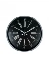 Mey İthalat® 36 cm Dekoratif Gri Duvar Saati