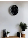 Mey İthalat® 36 Cm Gri Arapça Rakamlı Duvar Saati