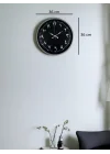 Mey İthalat® 36 Cm Gri Arapça Rakamlı Duvar Saati