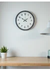 Mey İthalat® 36 Cm Gri Dekoratif Duvar Saati