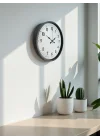 Mey İthalat® 36 Cm Gri Dekoratif Duvar Saati