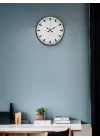 Mey İthalat® 36 Cm Gri Sade Dekoratif Duvar Saati