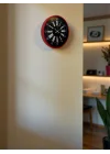 Mey İthalat® 36 Cm Kırmızı Asil Duvar Saati