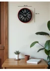 Mey İthalat® 36 Cm Kırmızı Asil Duvar Saati