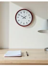 Mey İthalat® 36 Cm Kırmızı Dekoratif Duvar Saati