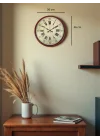 Mey İthalat® 36 Cm Kırmızı Retro Duvar Saati