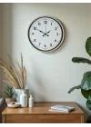 Mey İthalat® 36 Cm Krem Dekoratif Duvar Saati