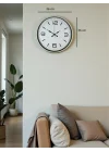Mey İthalat® 36 Cm Krem Modern Dekoratif Duvar Saati