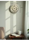 Mey İthalat® 36 Cm Krem Retro Tasarım Duvar Saati