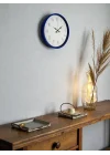 Mey İthalat® 36 Cm Lacivert Dekoratif Duvar Saati