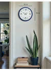 Mey İthalat® 36 Cm Lacivert Modern Dekoratif Duvar Saati