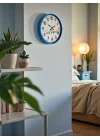 Mey İthalat® 36 Cm Mavi Çocuk Odası Duvar Saati