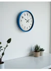 Mey İthalat® 36 Cm Mavi Dekoratif Duvar Saati