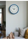 Mey İthalat® 36 Cm Mavi Roma Rakamlı Duvar Saati