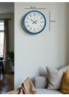 Mey İthalat® 36 Cm Mavi Roma Rakamlı Duvar Saati