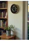 Mey İthalat® 36 Cm Modern Kahverengi Duvar Saati