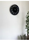 Mey İthalat® 36 Cm Modern Siyah Duvar Saati