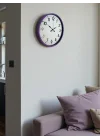 Mey İthalat® 36 Cm Mor Standart Duvar Saati