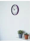 Mey İthalat® 36 Cm Mor Standart Duvar Saati