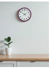 Mey İthalat® 36 Cm Pembe Dekoratif Duvar Saati