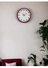 Mey İthalat® 36 Cm Pembe Dekoratif Duvar Saati