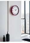 Mey İthalat® 36 Cm Pembe Dekoratif Duvar Saati