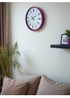 Mey İthalat® 36 Cm Pembe Roma Rakamlı Duvar Saati