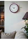 Mey İthalat® 36 Cm Pembe Roma Rakamlı Duvar Saati