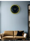 Mey İthalat® 36 Cm Sarı Dekoratif Duvar Saati