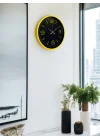 Mey İthalat® 36 Cm Sarı Dekoratif Duvar Saati