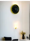 Mey İthalat® 36 Cm Sarı Dekoratif Duvar Saati