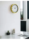 Mey İthalat® 36 Cm Sarı Dekoratif Duvar Saati