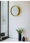 Mey İthalat® 36 Cm Sarı Dekoratif Duvar Saati