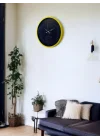 Mey İthalat® 36 Cm Sarı Dekoratif Duvar Saati