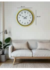 Mey İthalat® 36 Cm Sarı Dekoratif Duvar Saati