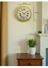 Mey İthalat® 36 Cm Sarı Retro Duvar Saati